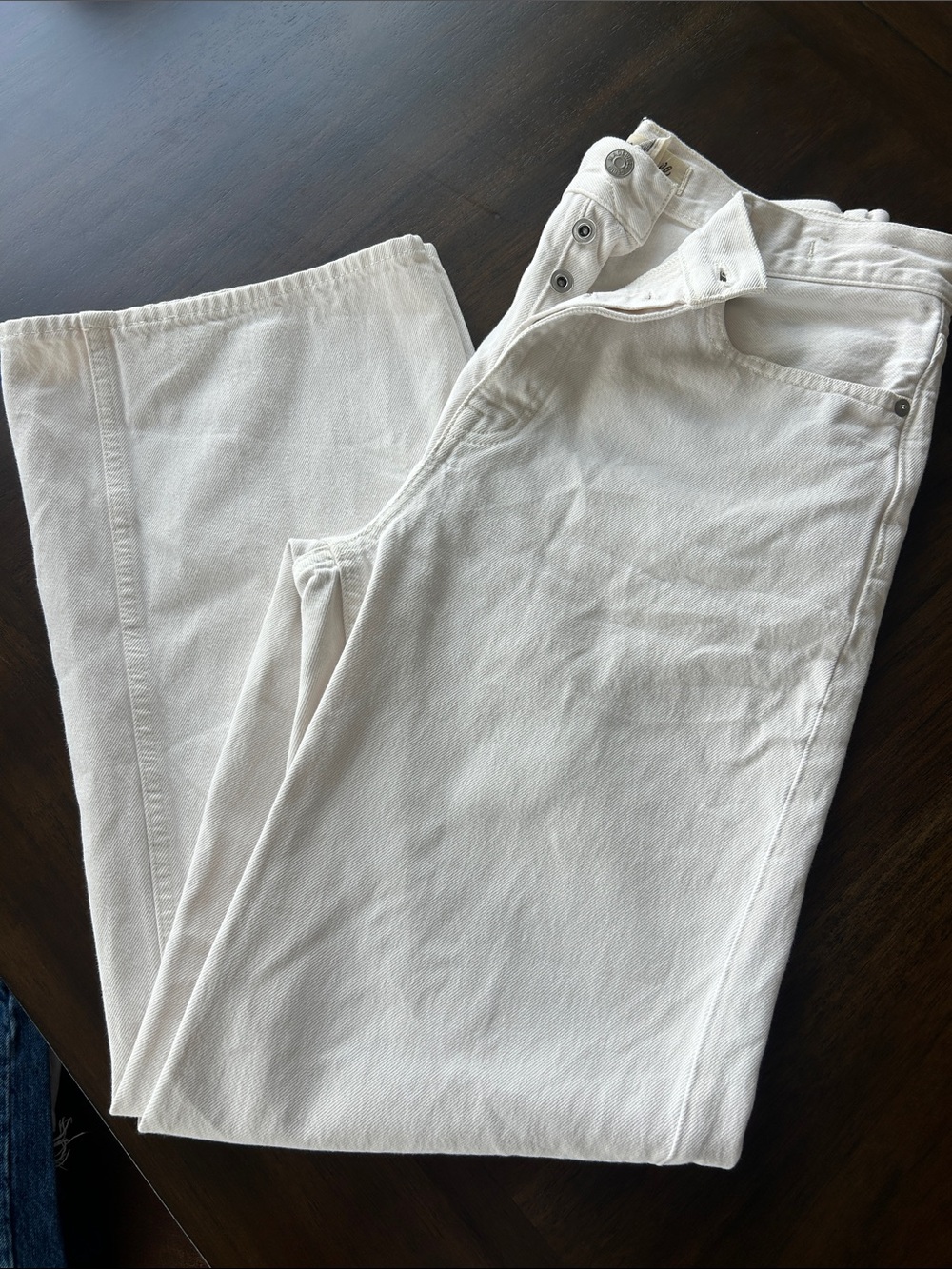 Madewell Low-Slung Baggy Jeans, Vintage Ivory, 28